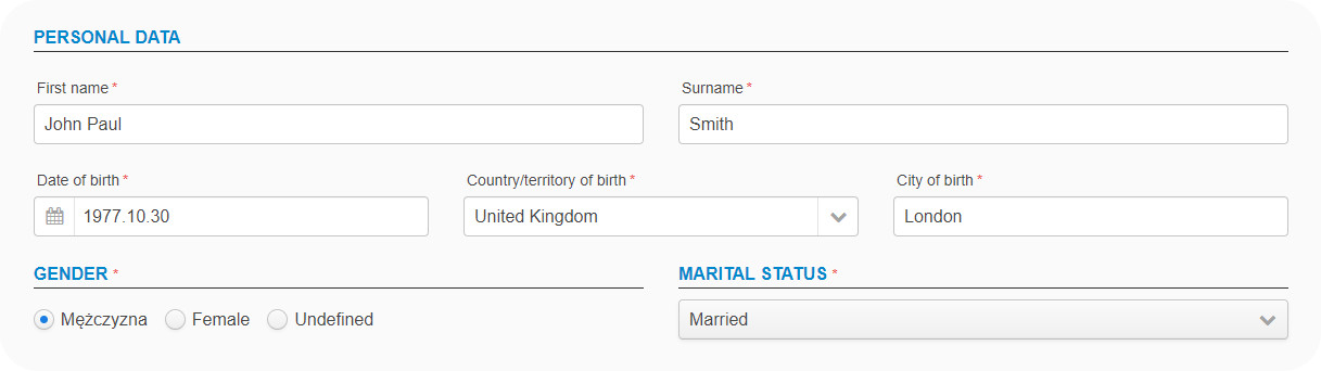 How to fill an eTA application form - step 1