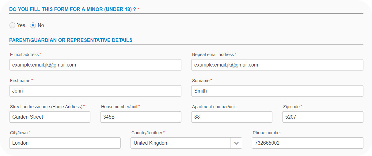 How to fill an eTA application form - step 4